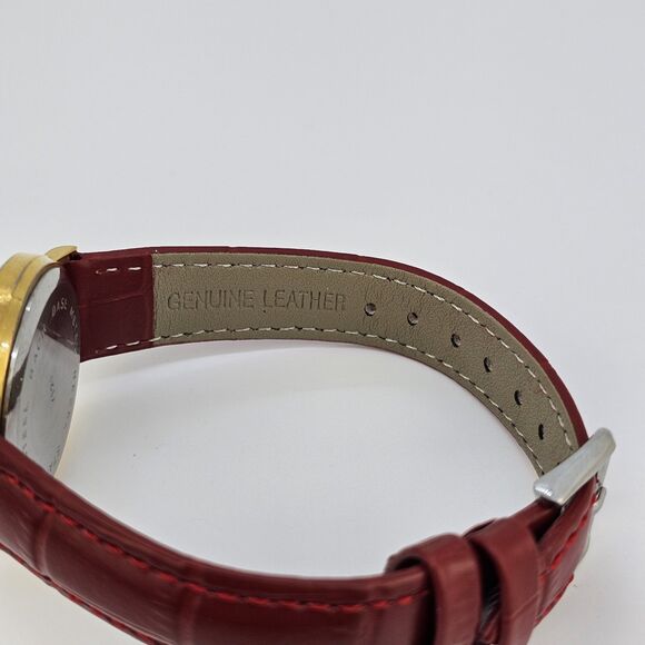 Advance Women\'s Watch 32MM White Dial‎ New Red Leather Bands New Battery main image 7